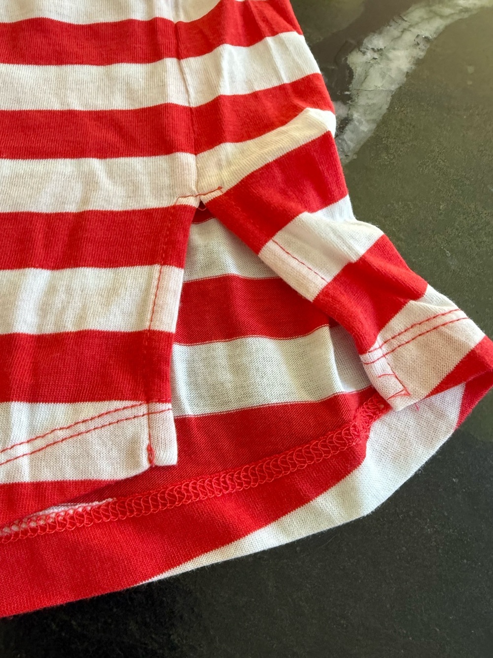 Michael Kors Red/White Striped Short Sleeve Top - Like New - Picture 8 of 11